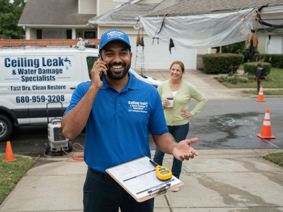 Ceiling Leak Cleanup Tatamy, PA FAQs